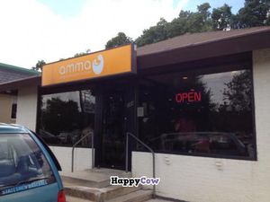 outside at Amma Vegetarian Kitchen in Vienna