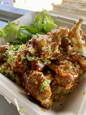 Teriyaki Broccoli w/ Vegie Fry Rice at saVor in San Juan