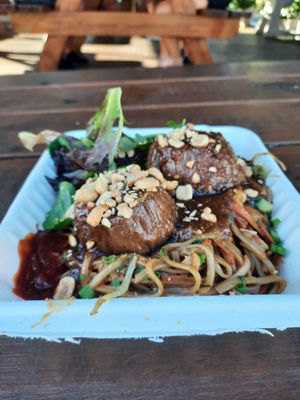 Pad Thai with aubergine 🍆 😋 at saVor in San Juan