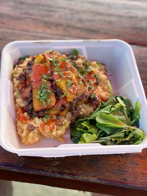 Risotto with lentils and plantains   at saVor in San Juan