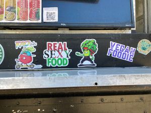 Vegan stickers at saVor in San Juan