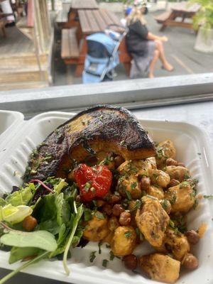 Yautía Gnocchi with Romesco & Roasted Calabaza  at saVor in San Juan
