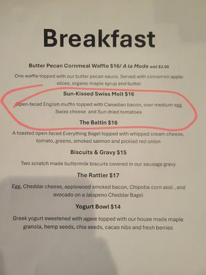 Only thing they could veganize minus bacon 11/30/2024 at LuluBelle's Coffee House and Bakery in Running Springs