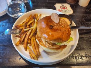 Vegetarian burger at Spitz in Vysoke Tatry