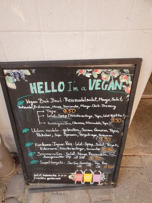 Vegan menu at Asian Street Food in Hamburg