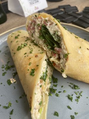 Smoky tofu wrap  at Da Vila in Sao Paulo