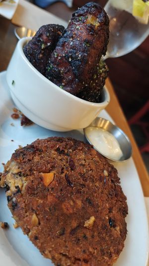 Bean patty and plantains at BakeChop in Deland