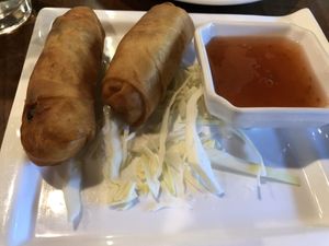 Spring rolls  at Sunflower Vegetarian Restaurant in Vienna