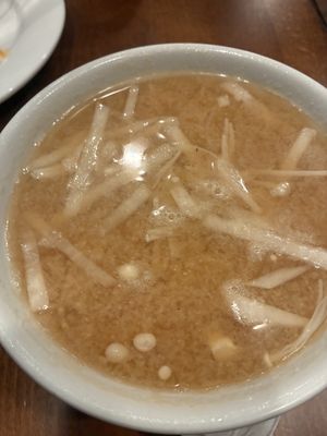 Miso soupp  at Sunflower Vegetarian Restaurant in Vienna