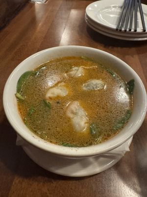 Wonton soup  at Sunflower Vegetarian Restaurant in Vienna