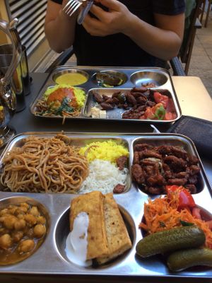 My (huge) and my boyfriends dinner!  at Dhaba Beas - Vladislavova in Prague