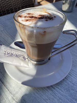 Cappuccino with soy milk  at Marvent in Ibiza
