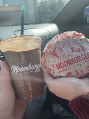 Shake & burger  at Moonburger in Kingston