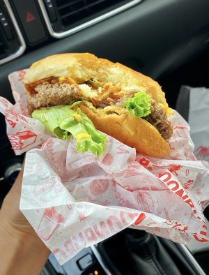 Classic Vegan Cheese Burger at Moonburger in Kingston