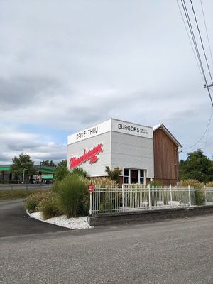 Front of the restaurant at Moonburger in Kingston