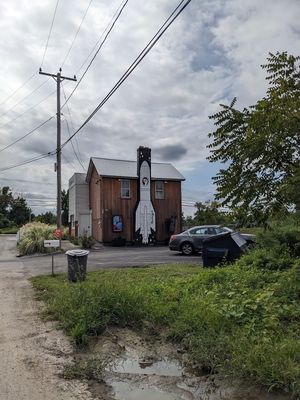 Back of the restaurant at Moonburger in Kingston