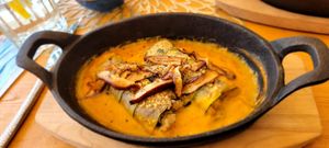 Zuchinni and mushroom vegan roll at Faro Gastrobar in Mallorca