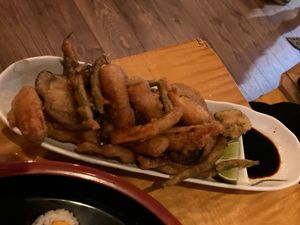 Tempura with vegetables  at Little Tokyo in Leeds