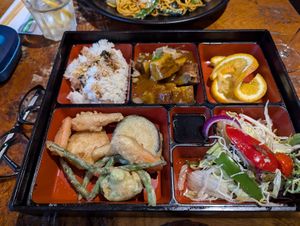 Vegan 'duck' and mango bento box at Little Tokyo in Leeds