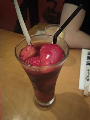 Iced fruit tea at Little Tokyo in Leeds