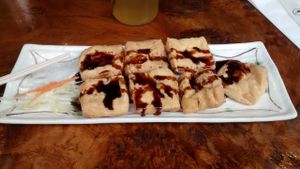 Grilled tofu at Little Tokyo in Leeds