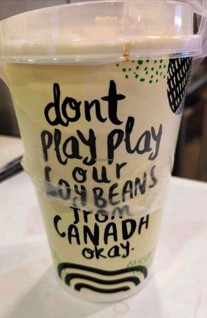 Soya milk with gula melaka at Jollibean - NEX in Northeast Singapore