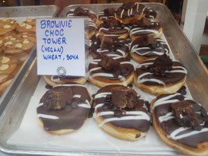 Brownie chocolate tower donuts at Doe Bakehouse - City Centre in York