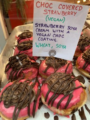Choc strawberry VG donuts   at Doe Bakehouse - City Centre in York