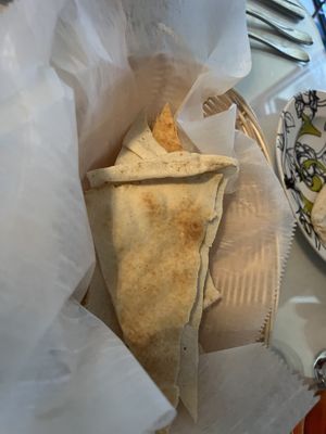Warm pita  at Cedars Cafe in Melbourne