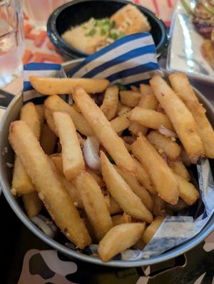 Salt and chilli chips at Michael Wan's Wok Inn in Blackpool