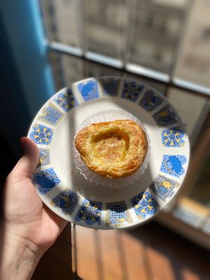 pastel de belém  at Amarama Vegan in Sao Paulo