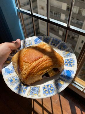 pain au chocolat  at Amarama Vegan in Sao Paulo