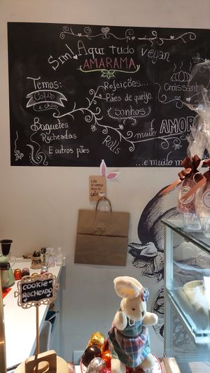 Cute board at Amarama Vegan in Sao Paulo