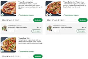 vegan options at New York Pizza in Noordwijk