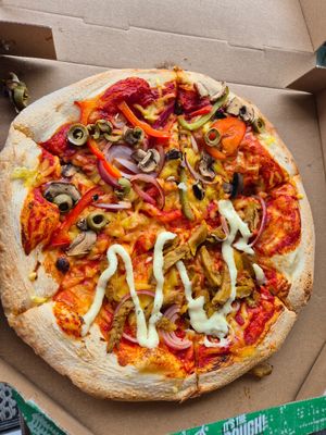 Vegan Shawamma und 
vegan California at New York Pizza in Noordwijk
