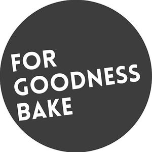 Logo at For Goodness Bake in Calgary