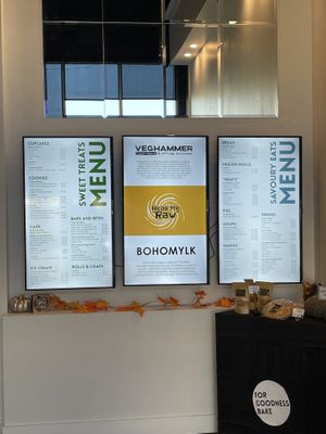 Menu at For Goodness Bake in Calgary