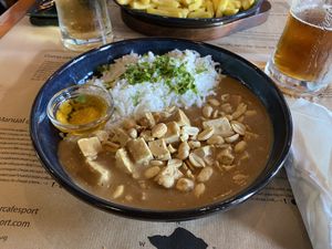 Tofu with peanut sauce and Rice   at Peter Café Sport in Faial
