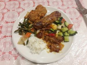 vegan buffet at Vegan City - Husitska in Prague