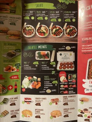 New menu   at Veganland in Frankfurt