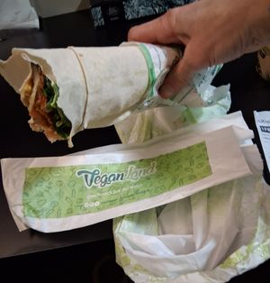 Wrap a decent size. at Veganland in Frankfurt