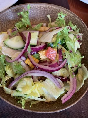 Simple side salad   at Caldeiras & Vulcoes in Sao Miguel
