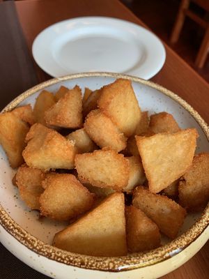Fried yams   at Caldeiras & Vulcoes in Sao Miguel
