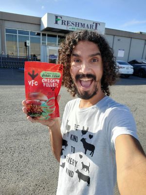 Primera vez en PuertoRico. La compañía 100% Vegana y Activista de Derecho de Animales. VFC = Vegan Fried Chicken at FreshMart - Caguas in Caguas