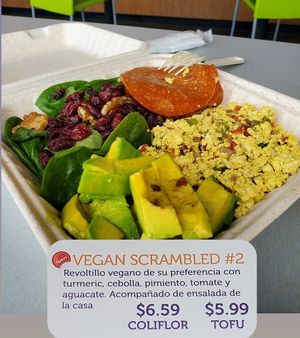 Vegan scrambled tofu # 2 (+ Yves veggie ham 3 slices $2.00) at FreshMart - Caguas in Caguas