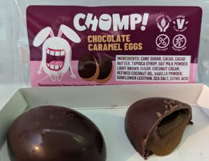 chocolate caramel eggs at Chomp Chocolate in Salem