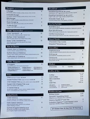 Menu at Plant City X in Warwick