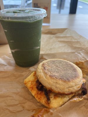 Vegan Tropical Smoothie & Breakfast Sandwich   at Plant City X in Warwick