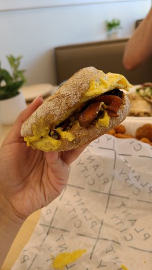 Breakfast Sandwich #Veganuary at Plant City X in Warwick