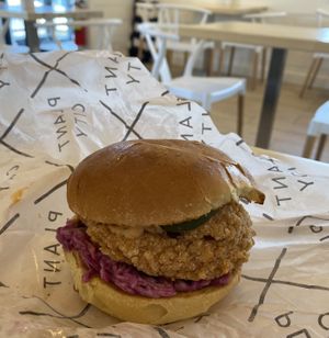 Chik burger  at Plant City X in Warwick